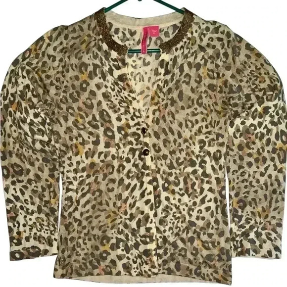Charlotte Tarantola xl leopard print cardigan - Picture 2 of 6